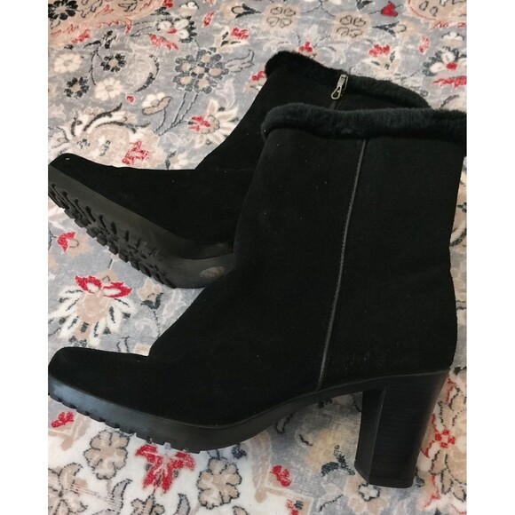 Sporto Black Waterproof Suede w/Faux Fur Lined Bootie w/Zipper Closure.Size 7.5M - Picture 8 of 9